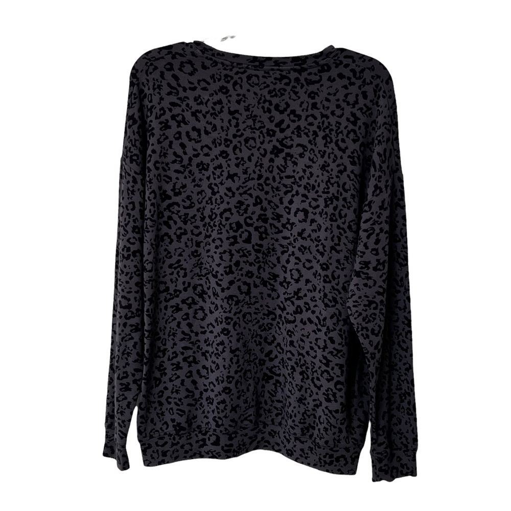 Athleta Pure Lux Leopard Print Crew Neck Oversized Sweatshirt S slouchy boxy - Picture 7 of 14